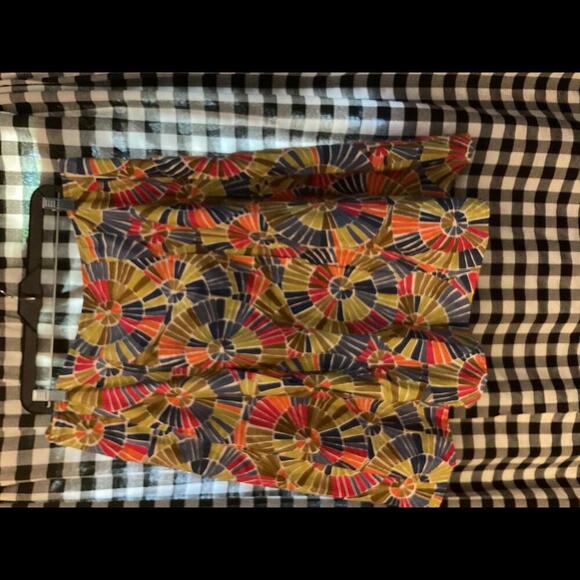 Talbots Vintage Pleated Circle Pattern Midi Skirt Size 14W - Picture 5 of 7